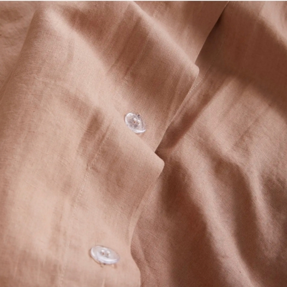 Quince 100% Linen Duvet Cover Desert Sunset Twin - Picture 6 of 7